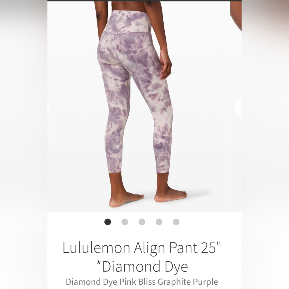 RARE NWT 🍋Lululemon🍋 Align Leggings Diamond Dye Pink Bliss Graphite PurpleSz 2
